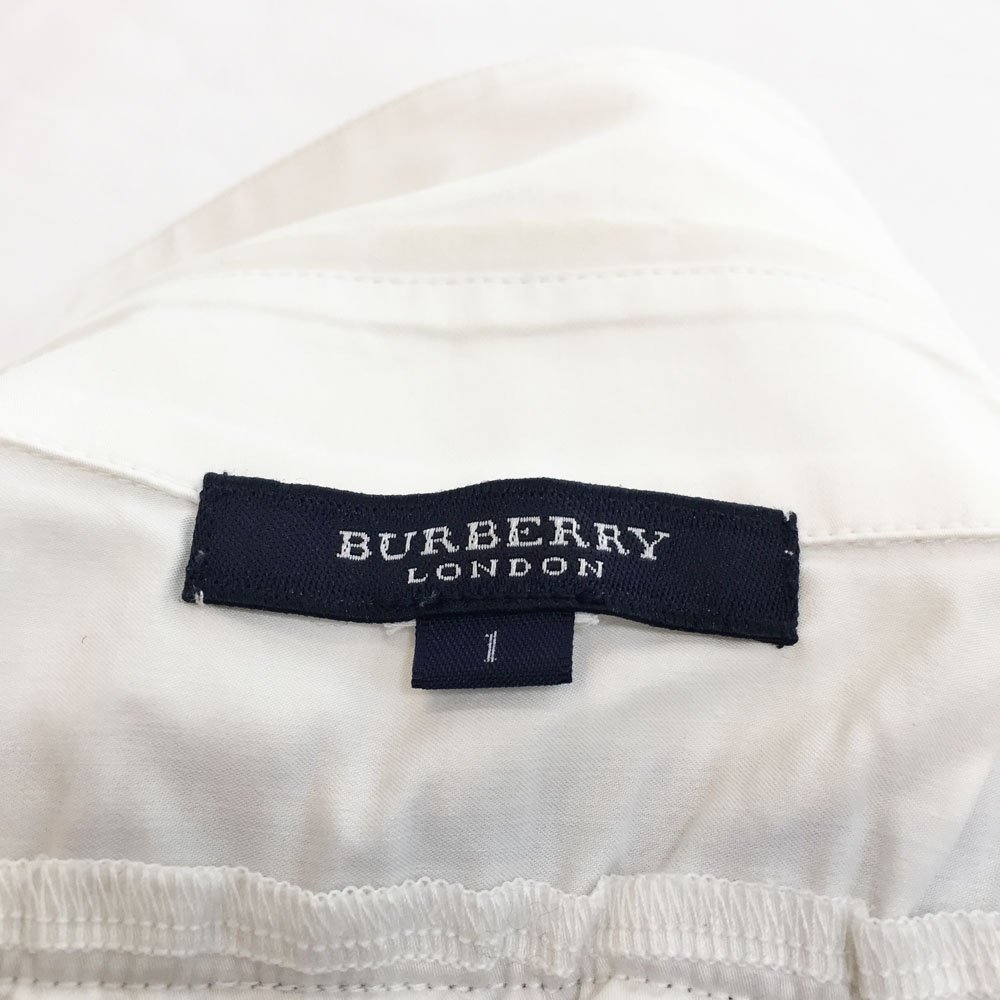 ★BURBERRY LONDON バーバリーロンドン 長袖レイヤードニット サイズ1 レディース ブラック ホワイト シャツ ブラウス FO900-999 1BA/90948_画像5