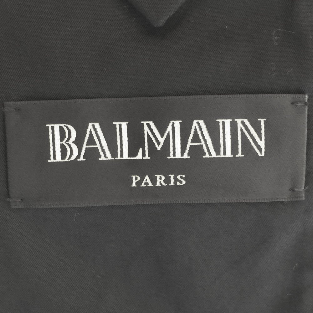 ●未使用 BALMAIN バルマン 長袖 ダブルボタンジャケット メンズ サイズ50 ブラック アウター エンブレムボタン RH17112W002 2AB/41850_画像5