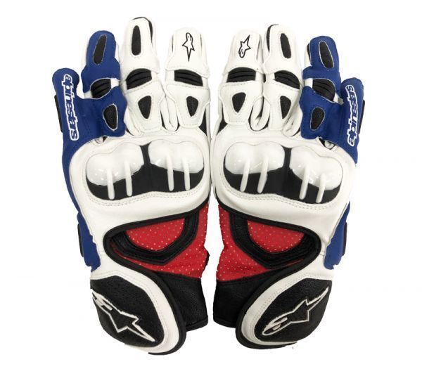 CHQ1307 #мужские 4 -сезонные гонщики велосипедные кожаные перчатки YN39Q Blue Size l