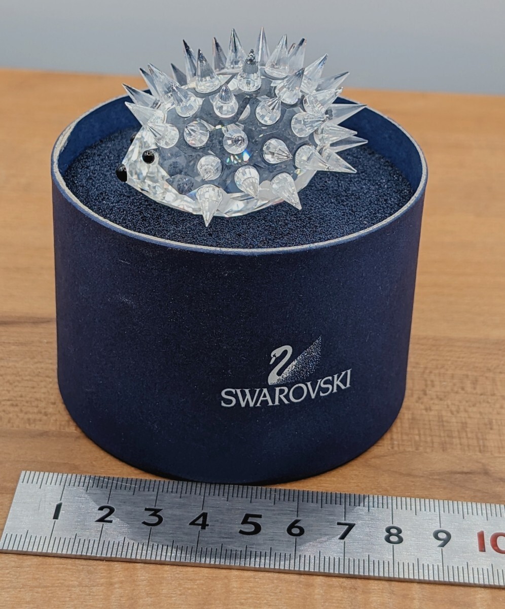 Swarovski スワロフスキー 置物 ハリネズミ 箱付　針鼠　針ネズミ　フィギア　廃盤品　クリスタルガラス　干支　動物　ねずみ