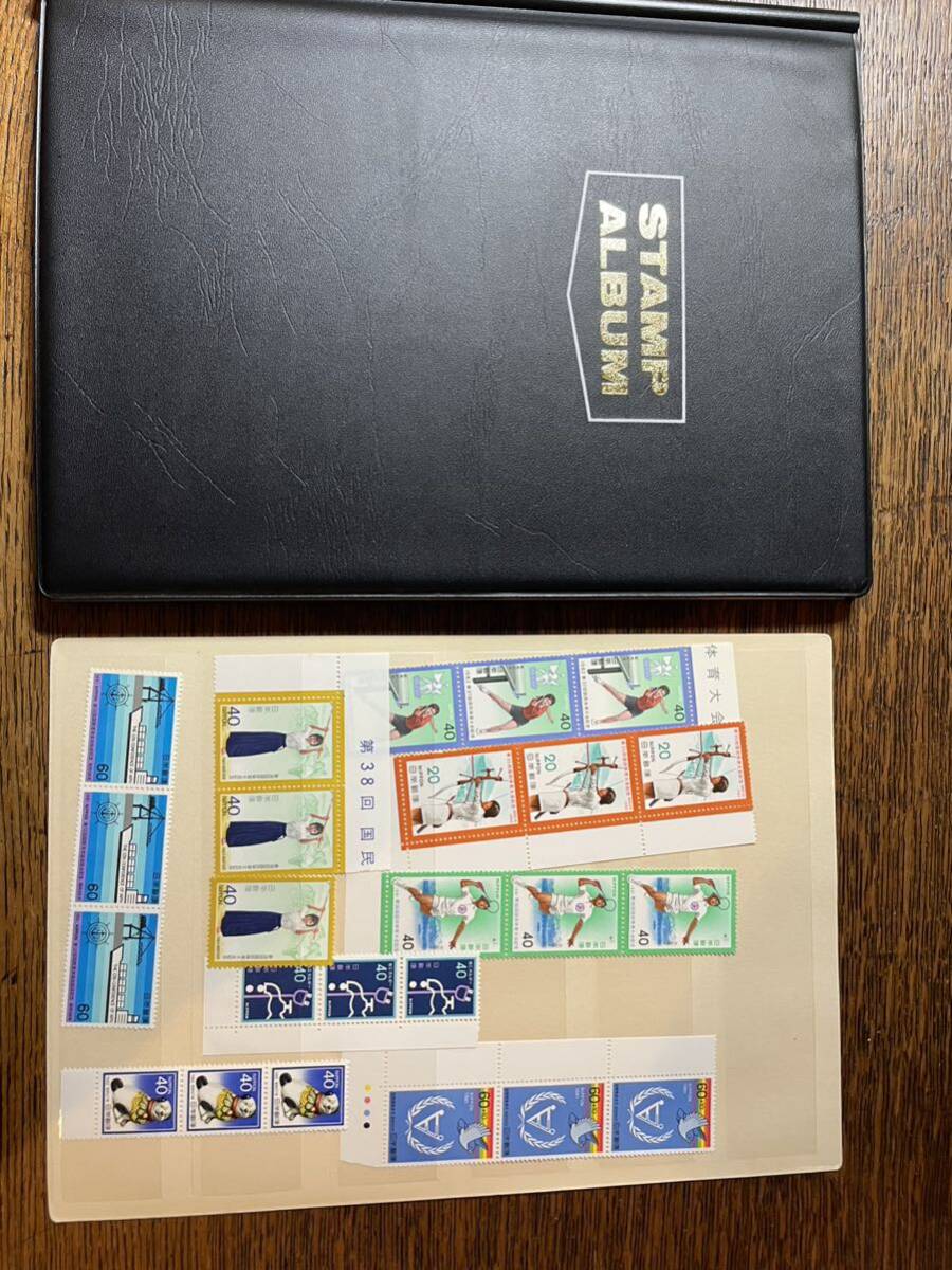 【新品】切手コレクション 日本 昭和切手 昭和レトロ 記念切手 まとめて出品　1982 国体 日本近代建築 国立能楽堂 動物　美人画　他_画像1