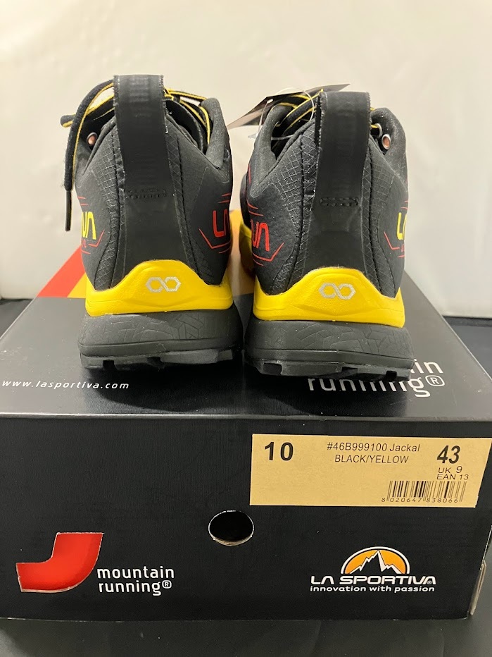  free shipping! unused goods LA SPORTIVA JACKALs Porte .ba Jackal trail running tore Ran shoes black | yellow 27.5cm