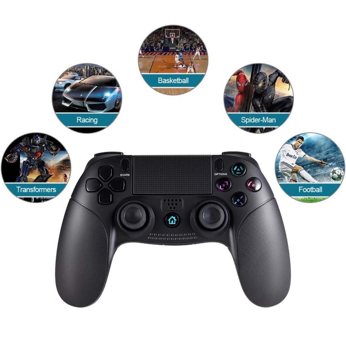 ★Lavuky XQ06 PS4 ワイヤレス コントローラー DUALSHOCK 4対応 Bluetooth接続 2重振動機能付き