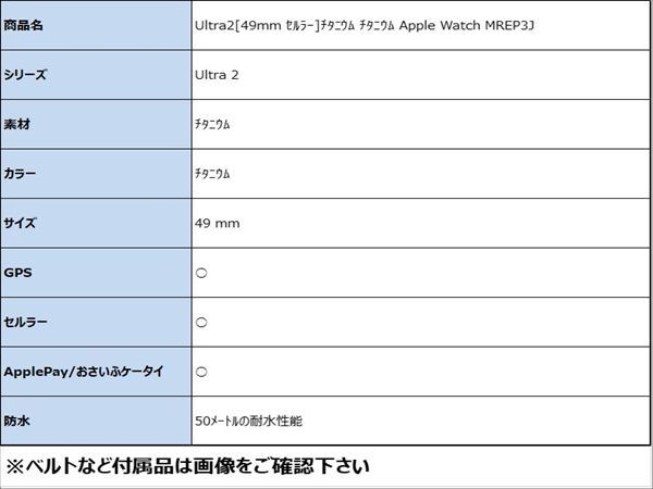 Ultra2[49mm セルラー]チタニウム Apple Watch MREP3J【安心保…_画像2