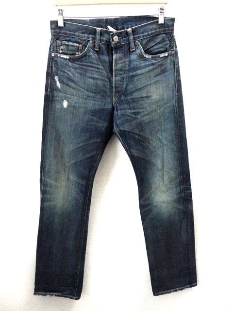 USA製/RRL:ダブルアールエル/JAPAN WOVEN SELVEDGE DENIM/STRAIGHT LEG/ヴィンテージ加工 セルビッチ(赤耳)デニム/29×32/インディゴ/米国_画像2