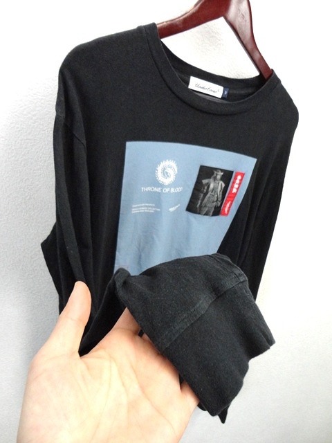 20AW/UNDERCOVER：アンダーカバー/黒澤明 蜘蛛巣城 コラボ ロングスリーブ Tシャツ/ロンT/ブラック/size3/長袖 Tシャツの画像5