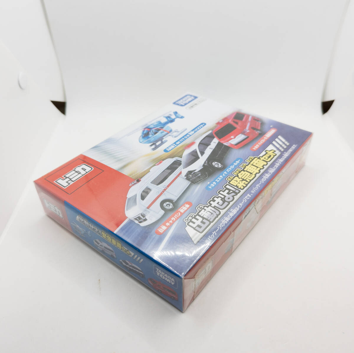 [ST-02663] トミカ 出動せよ! 緊急車両セット キャラバン 救急車 エスティマ パトロールカー ハイエース 原因調査車 BK117 C-2 警察ヘリ_画像3