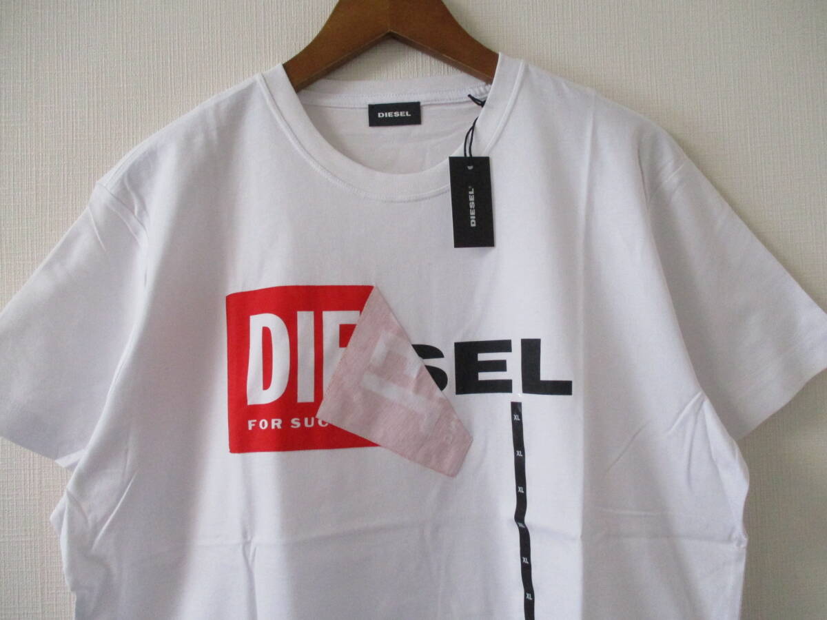 ☆DIESEL/ディーゼル☆未使用 T-DIEGO-QA 半袖Tシャツ サイズ：XL フロントロゴTシャツ ホワイト_画像2