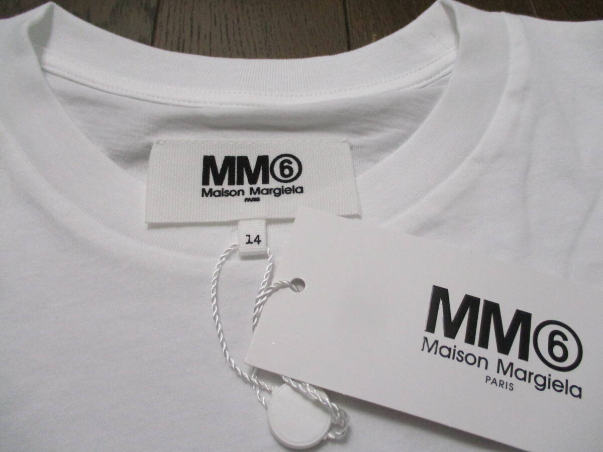 ☆MM6/エムエムシックス メゾンマルジェラ☆未使用 M60132 半袖Tシャツ カットソー14Y 160cm~ドロップショルダーの画像6