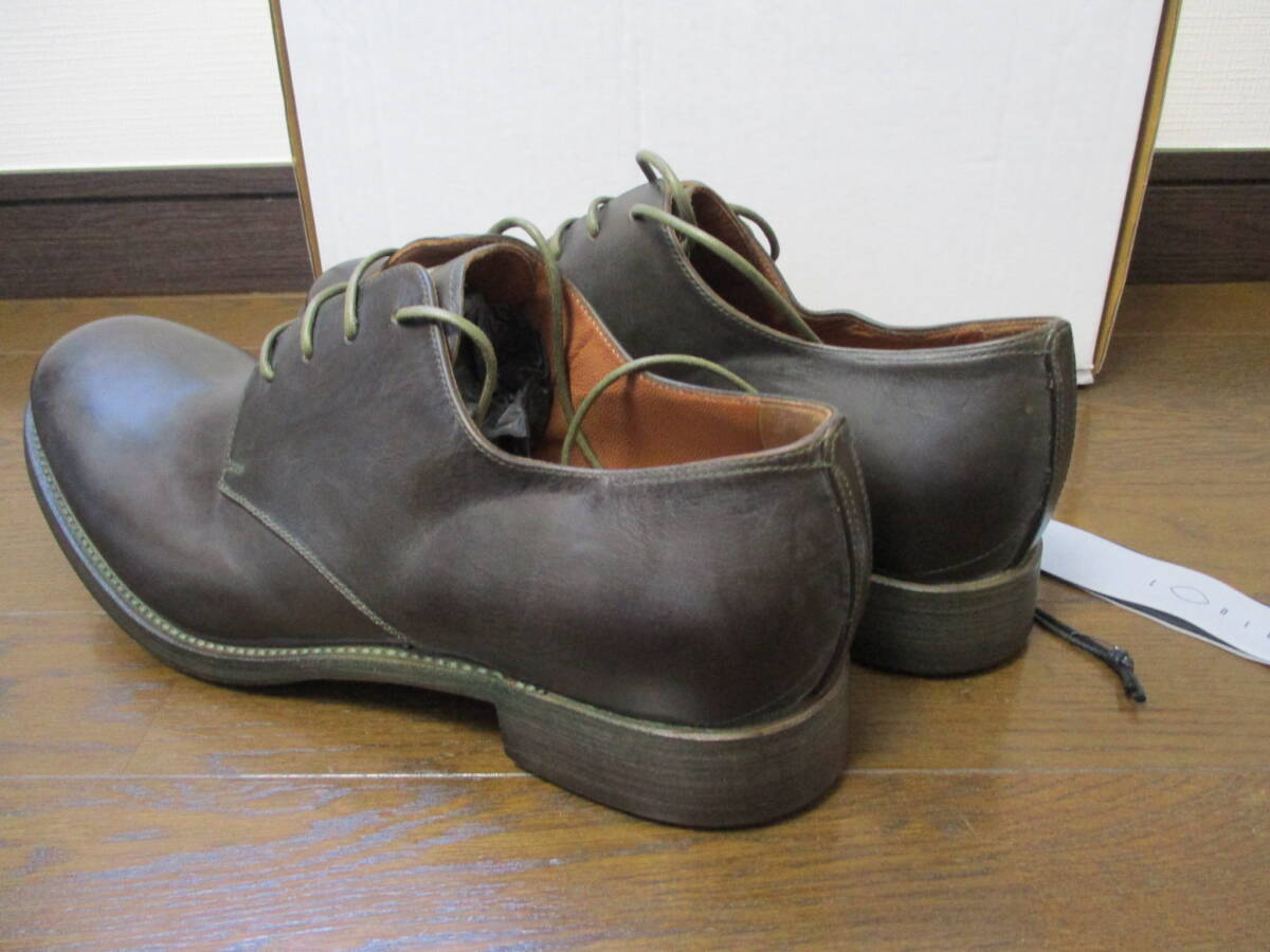 ☆CARPE DIEM/カルペディエム☆未使用 SS01 HG01 OLIVE HORSE LEATHER サイズ：45 ホースレザーシューズ ダービーシューズ イタリア製_画像2