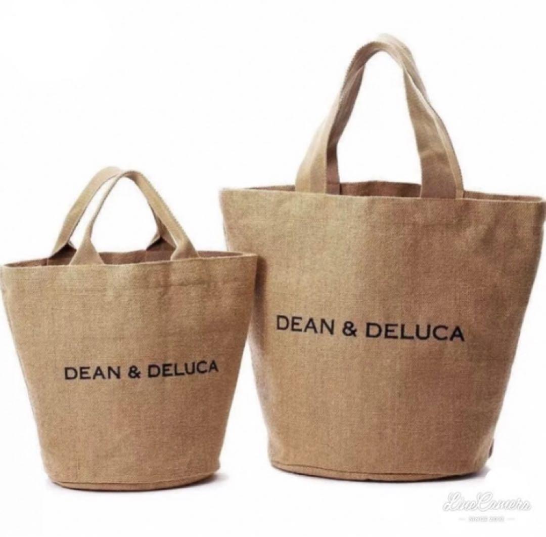 ラスト 新品 ディーンアンドデルーカ DEAN&DELUCA 麻トートバッグジュートバッグ　Lサイズ 麻 ショルダーバッグ 