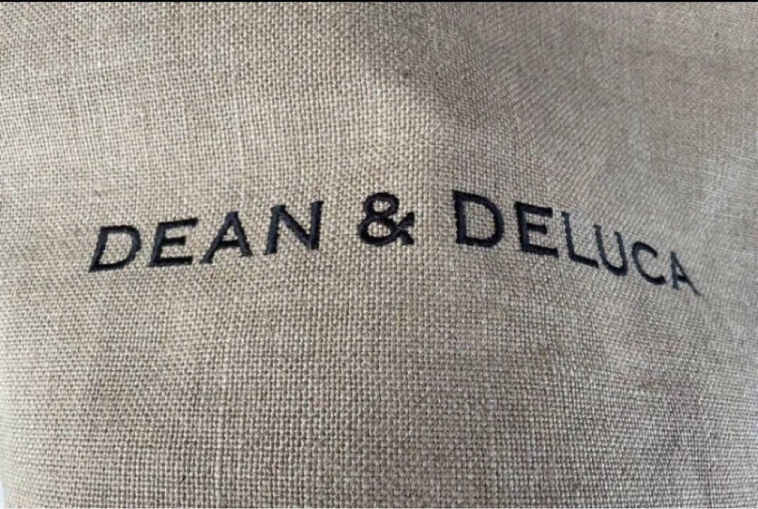 ラスト 新品 ディーンアンドデルーカ DEAN&DELUCA 麻トートバッグジュートバッグ　Lサイズ 麻 ショルダーバッグ 