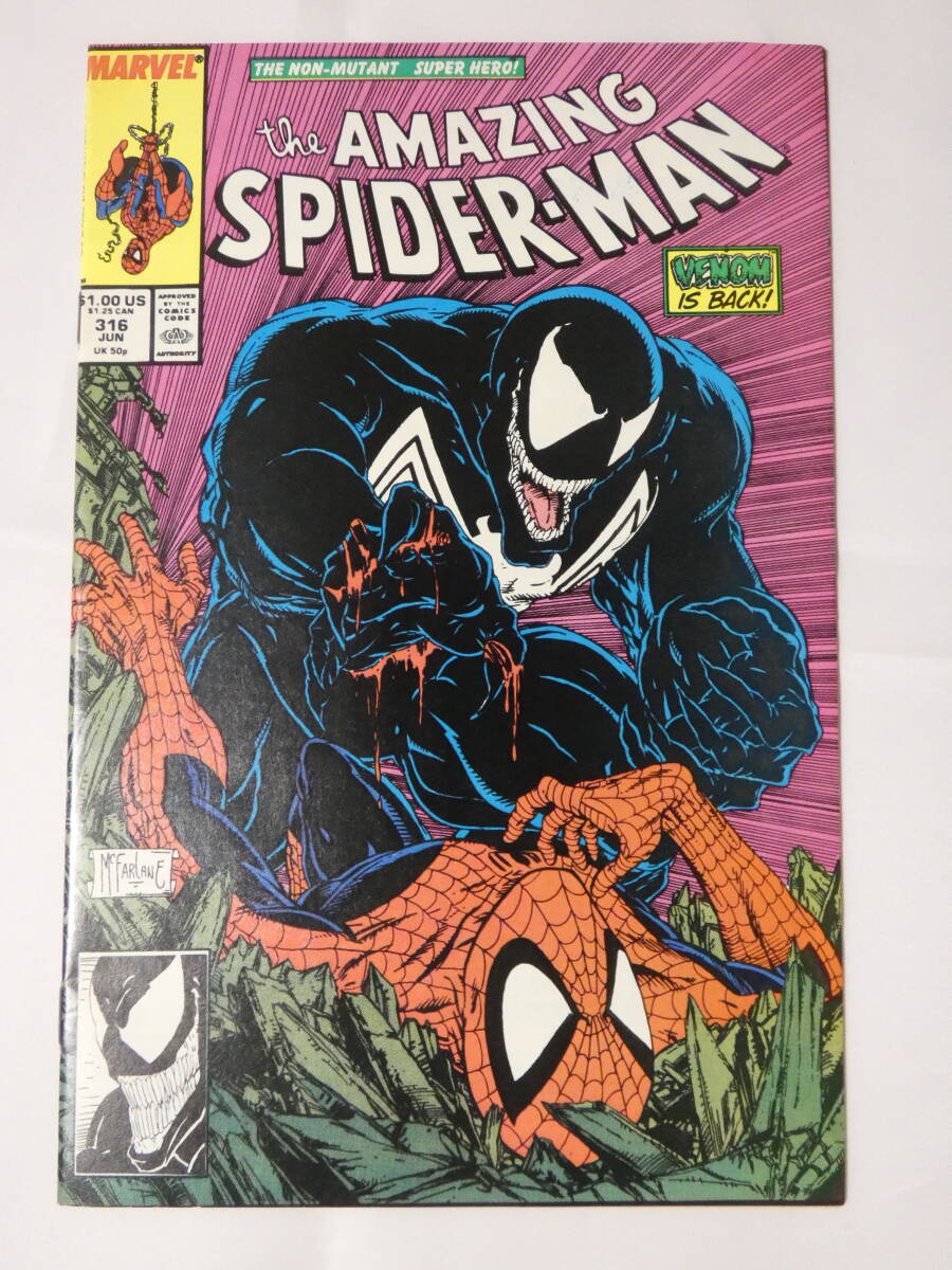 1019#THE AMAZING SPIDER-MAN(No.316)MARVEL1989 year American Comics Ame - Gin g Spider-Man foreign book English version 