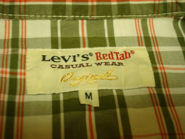 ■未使用!お洒落柄!■LEVI'S RedTab/リーバイス■チェック柄/半袖ウエスタンシャツ■_画像4