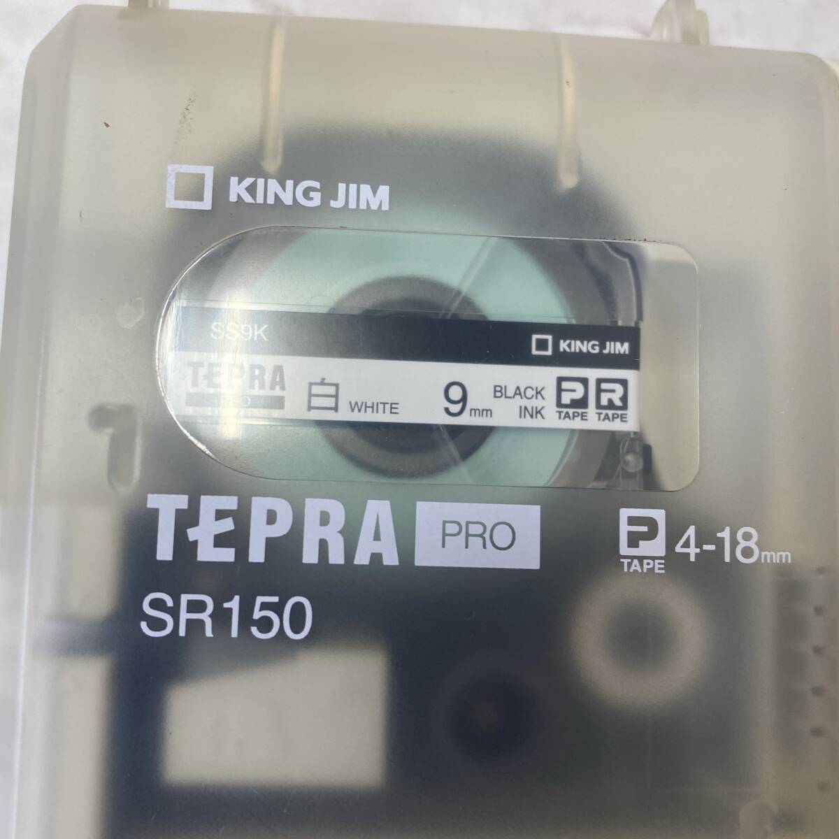  【送料無料】テプラプロ KING JIM TEPRA SR150 使用途中9ｍｍテープ付 ラベリング 動作確認済 A319-2_画像2