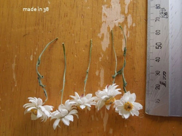 ドライフラワー 花かんざし 5本 花材 材料 の画像3
