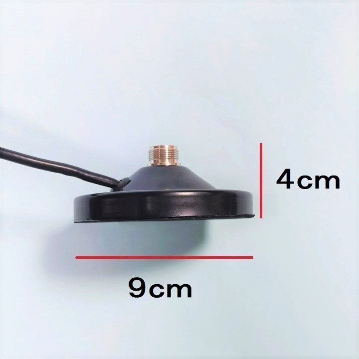 ☆匿名配送 144/430MHz 極太 高感度 ショートアンテナ ブルー 青 強力マグネット 基台 セット 同軸ケーブル 5m モービルアンテナ M 接栓_画像6