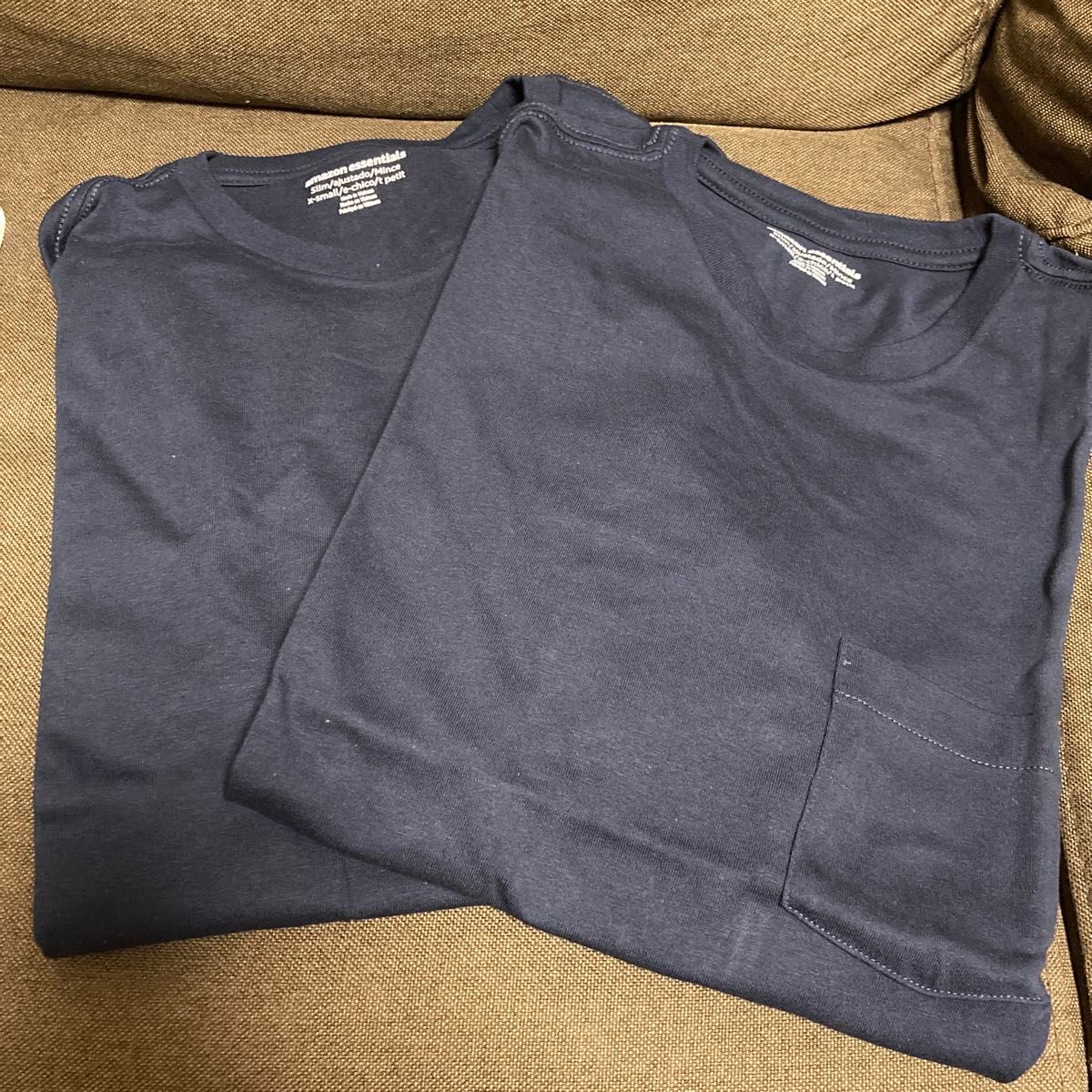 [Amazon Essentials] 2枚組 Tシャツ クルーネック スリムフィット 半袖 メンズ xsサイズ
