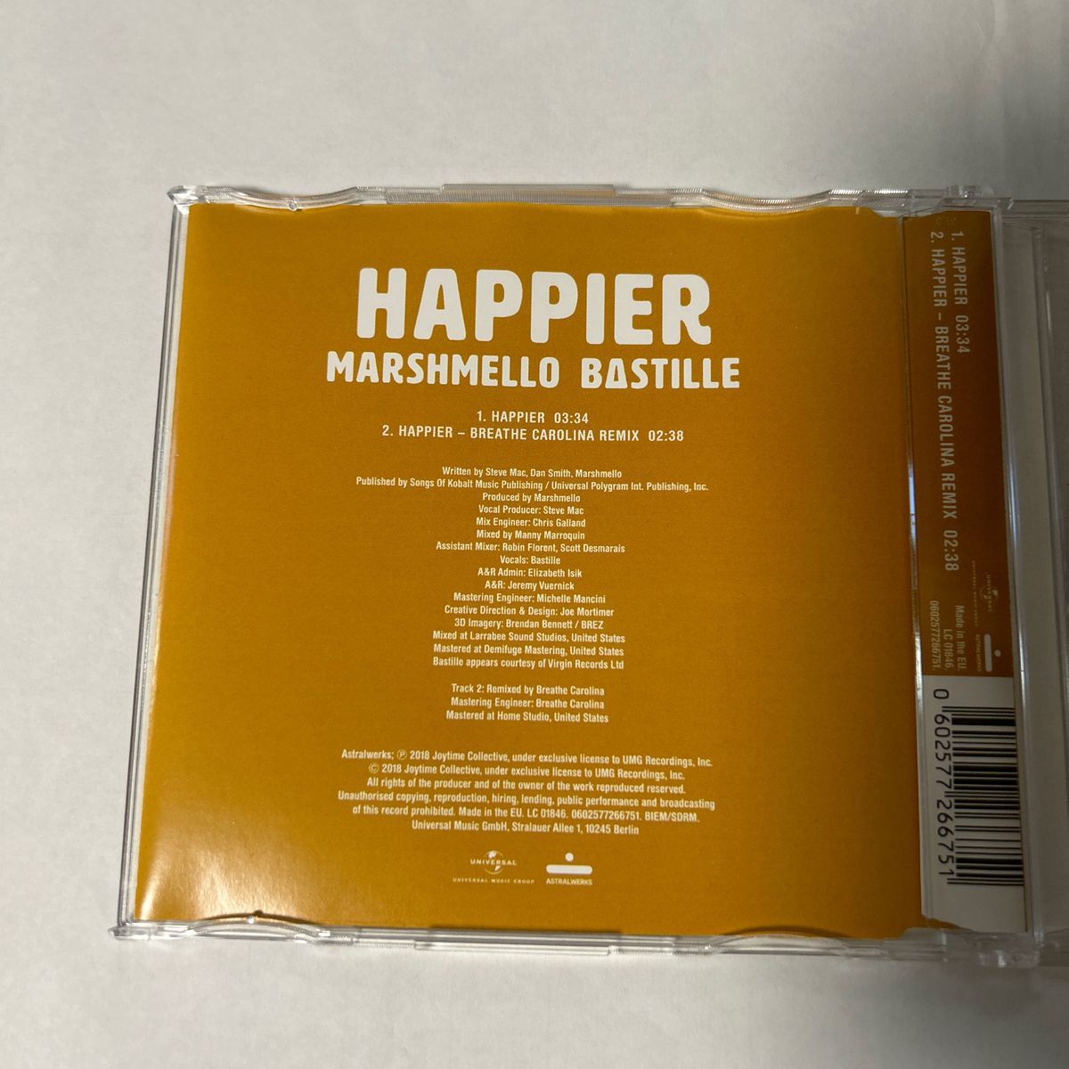 CD HAPPIER MARSHMELLO BASTILLE