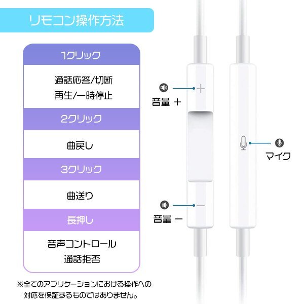 [12C] 有線イヤホン Type-C マイク リモコン付き 音漏れ防止 iPhone15 iPad Android USBタイプC 通話 音楽 動画 イヤフォン TYPEC USBC_画像4