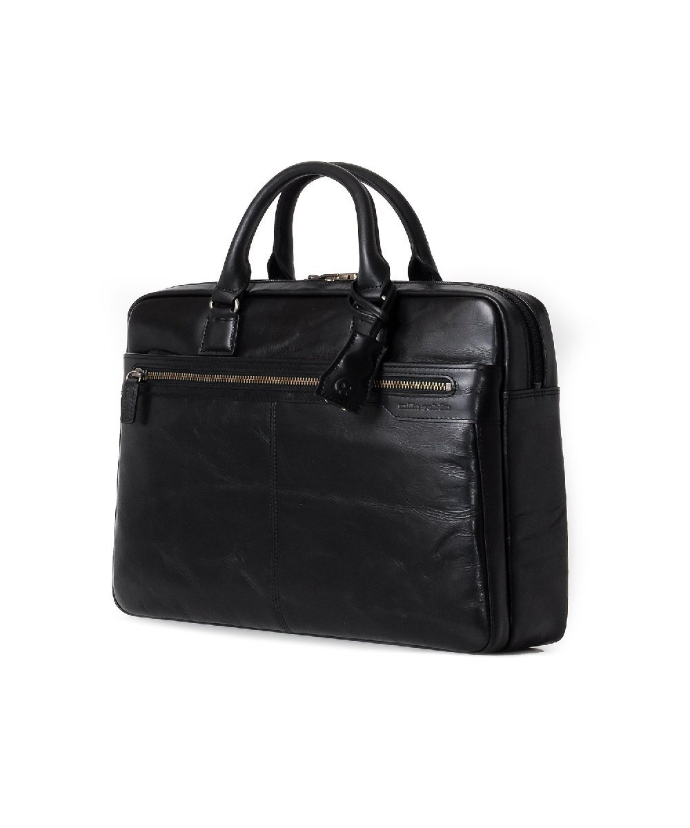 BB646 Mila Schon regular price 42900 jpy new goods black leather business bag key attaching made in Japan A4 arte 196532 black briefcase mila schon