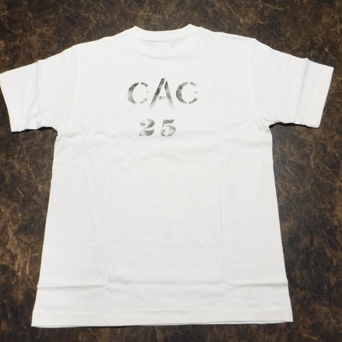 TT287 ウエアハウス × ダブルワークス 新品 C.A.C. 25 両面 かすれプリント 半袖Tシャツ M(38-40) 日本製 DUBBLEWORKS_画像2