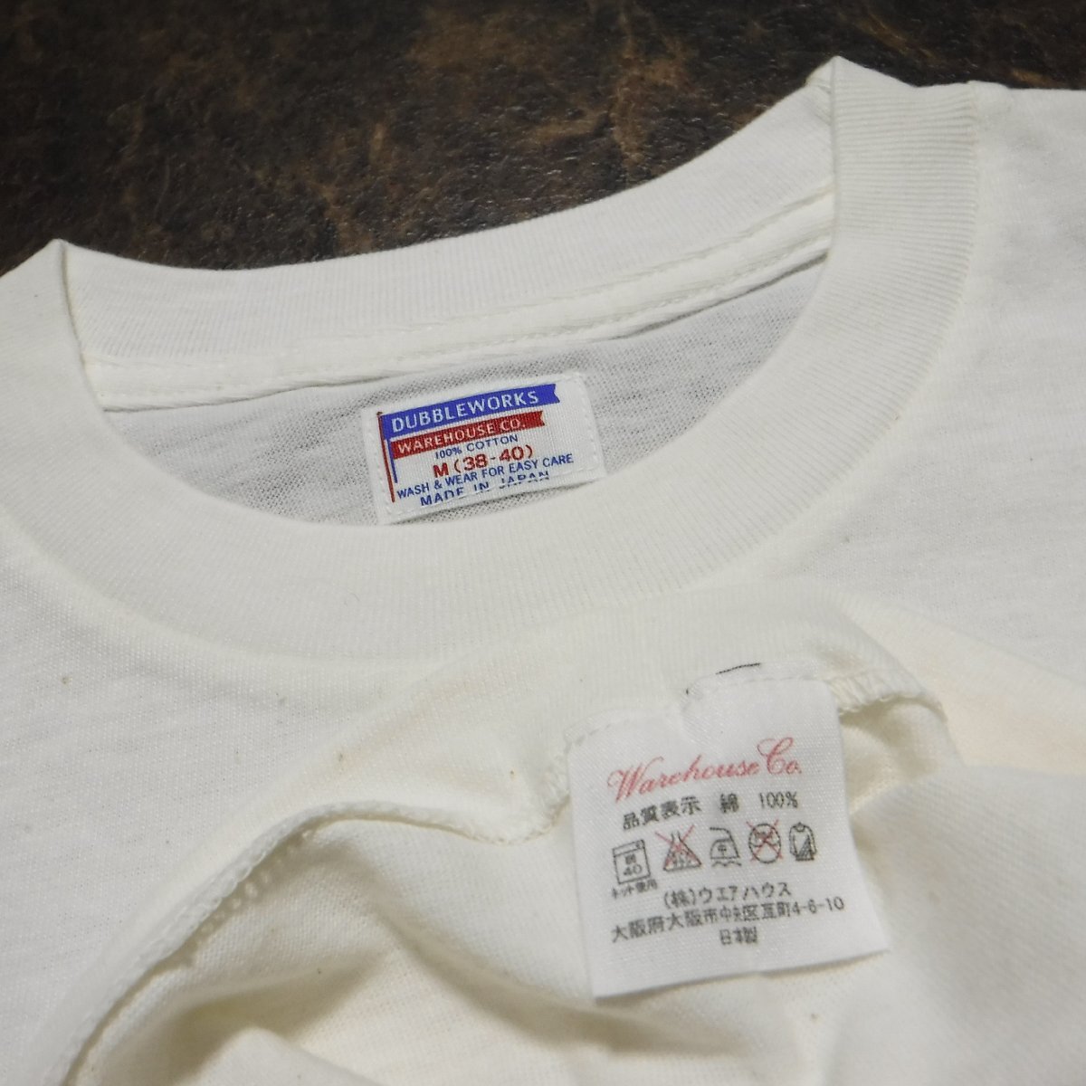 TT287 ウエアハウス × ダブルワークス 新品 C.A.C. 25 両面 かすれプリント 半袖Tシャツ M(38-40) 日本製 DUBBLEWORKS_画像3