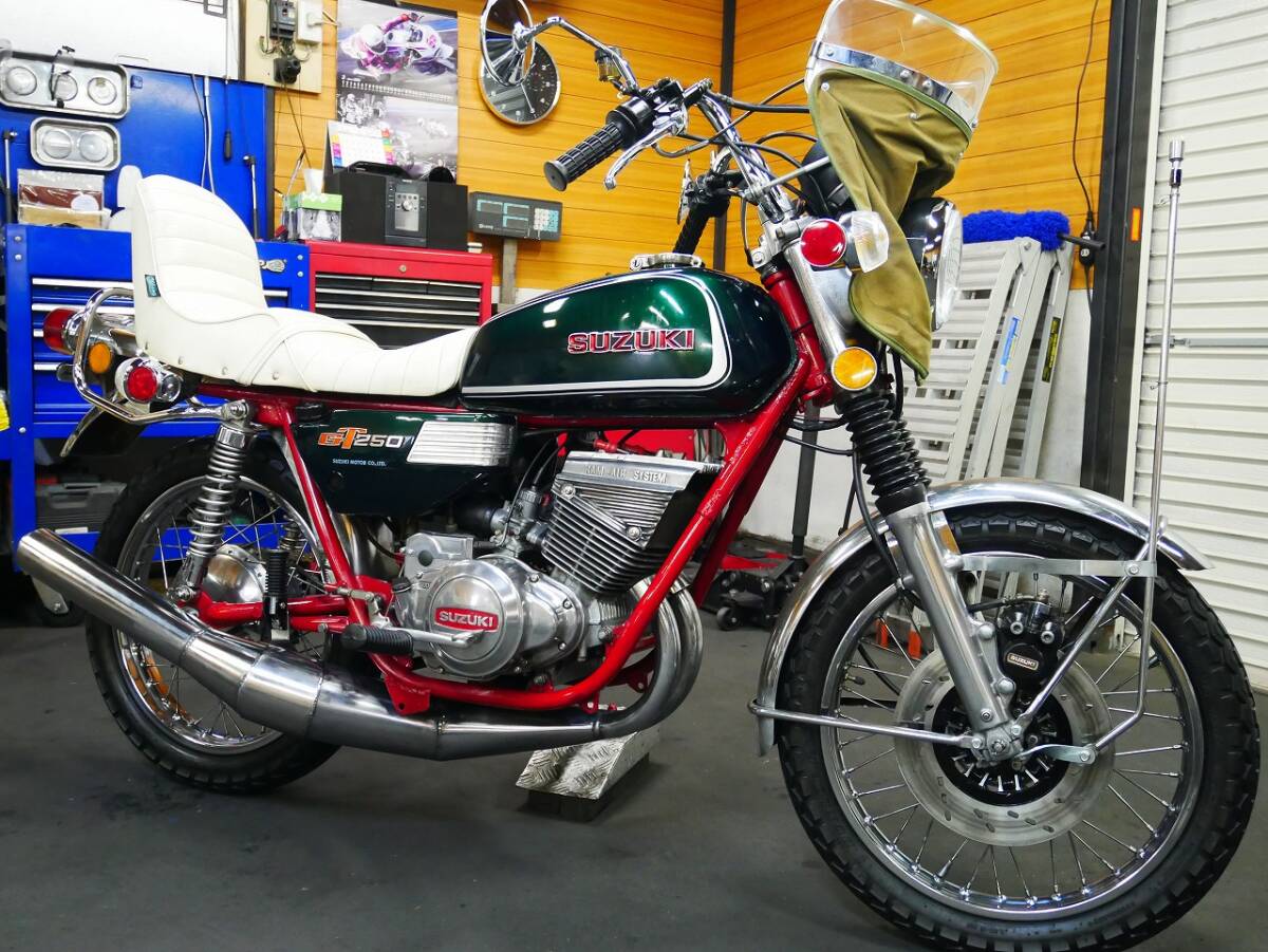 ☆SUZUKI GT250 GT250B-13～ 1974年モデル 旧車カスタム 絶好調 動画有ります☆☆☆希少極上車☆☆☆の画像1