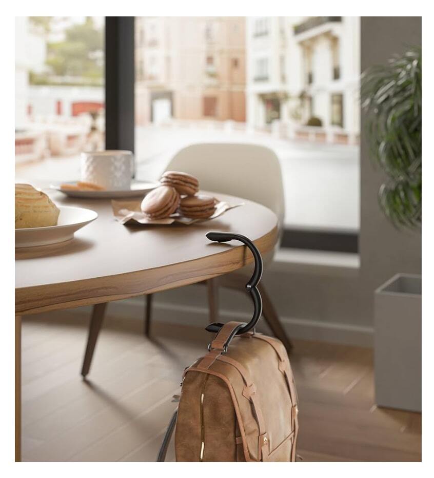 enGMOLPHY バッグ ハンガー 水滴型カバン用デスクフック、環境にやさしい亜鉛合金素材、オフィス 外出 出張 旅行用 携帯便利型の画像6