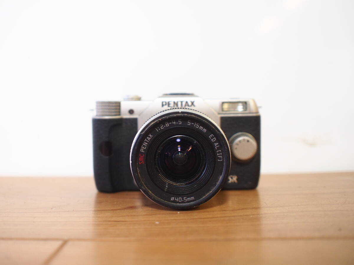 ☆【1T0124-41】 PENTAX ペンタックス Q10 デジタルカメラ デジカメ PENTAX 1:2.8-4.5 5-15mm ED AL IF φ40.5mm ジャンク_画像2
