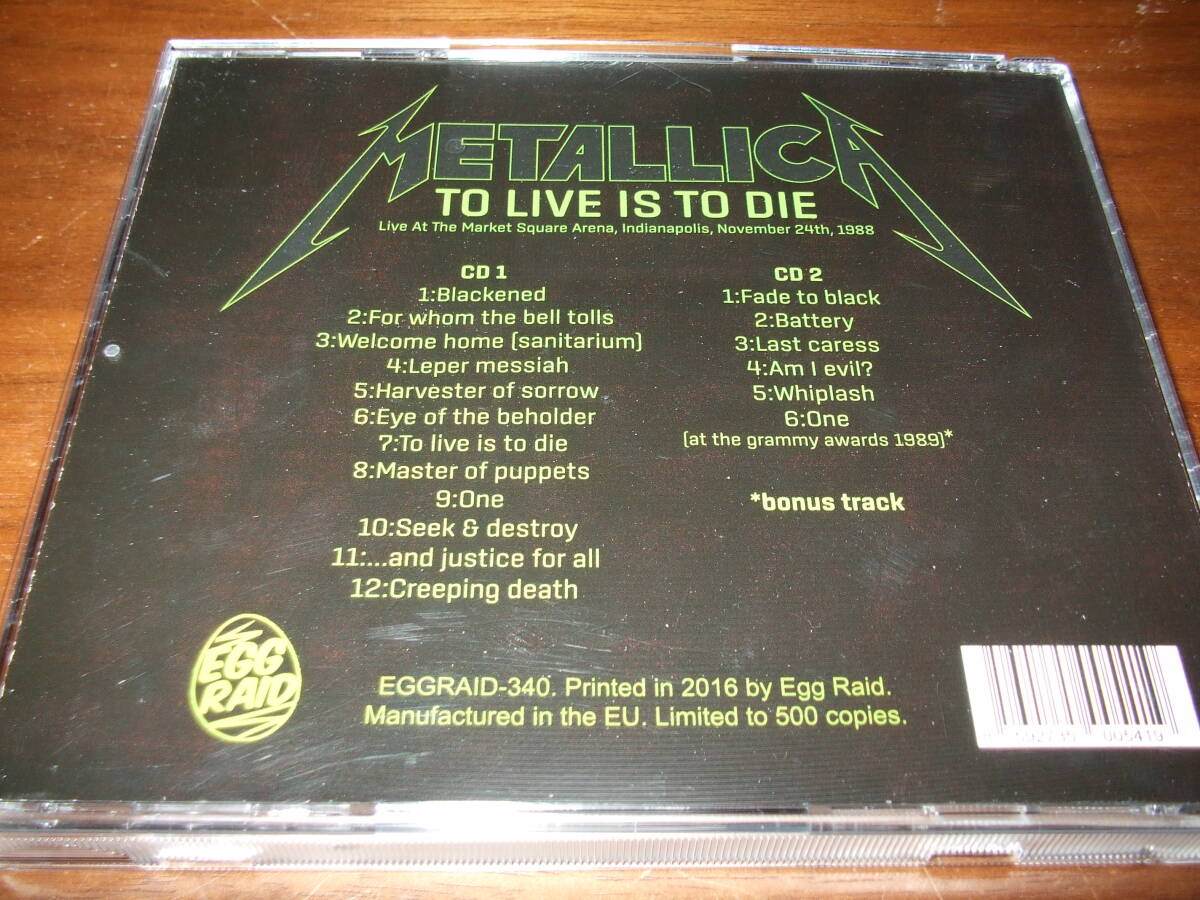 METALLICA《 To Live Is To Die 》★発掘ライブ２枚組_画像2