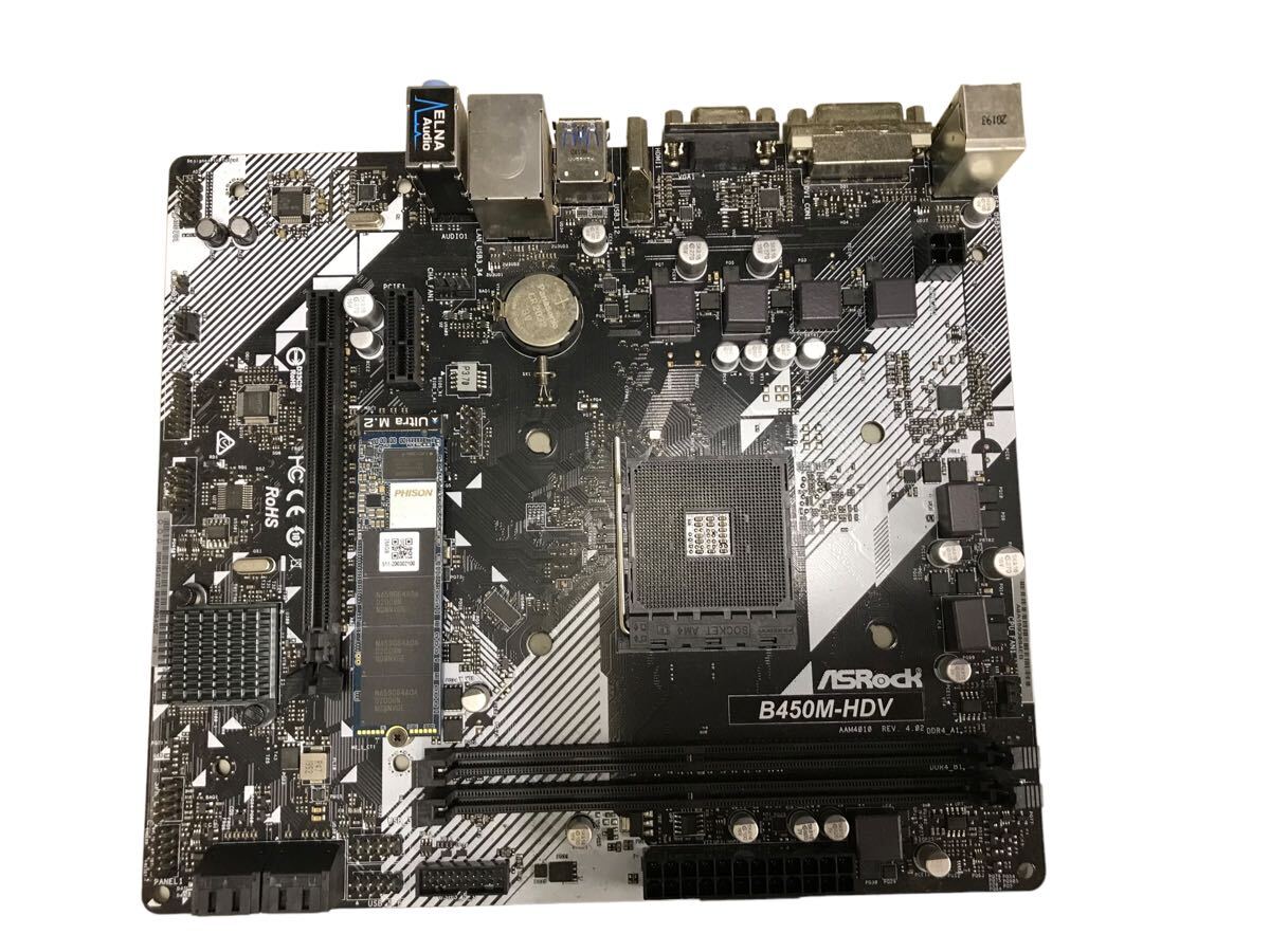 《中古》ASRock B450M-HDV マザーボード _画像1