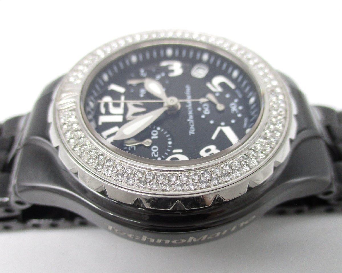 # Technomarine # beautiful goods # ceramic chronograph Techno diamond # lady's ~ boys wristwatch #