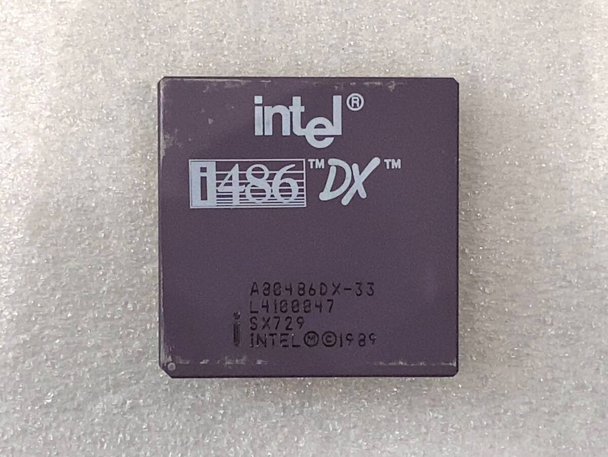 Intel i486 DX インテル CPU A80486DX-33 33MHz ジャンク品 動作未確認 2 クリックポスト対応の画像1
