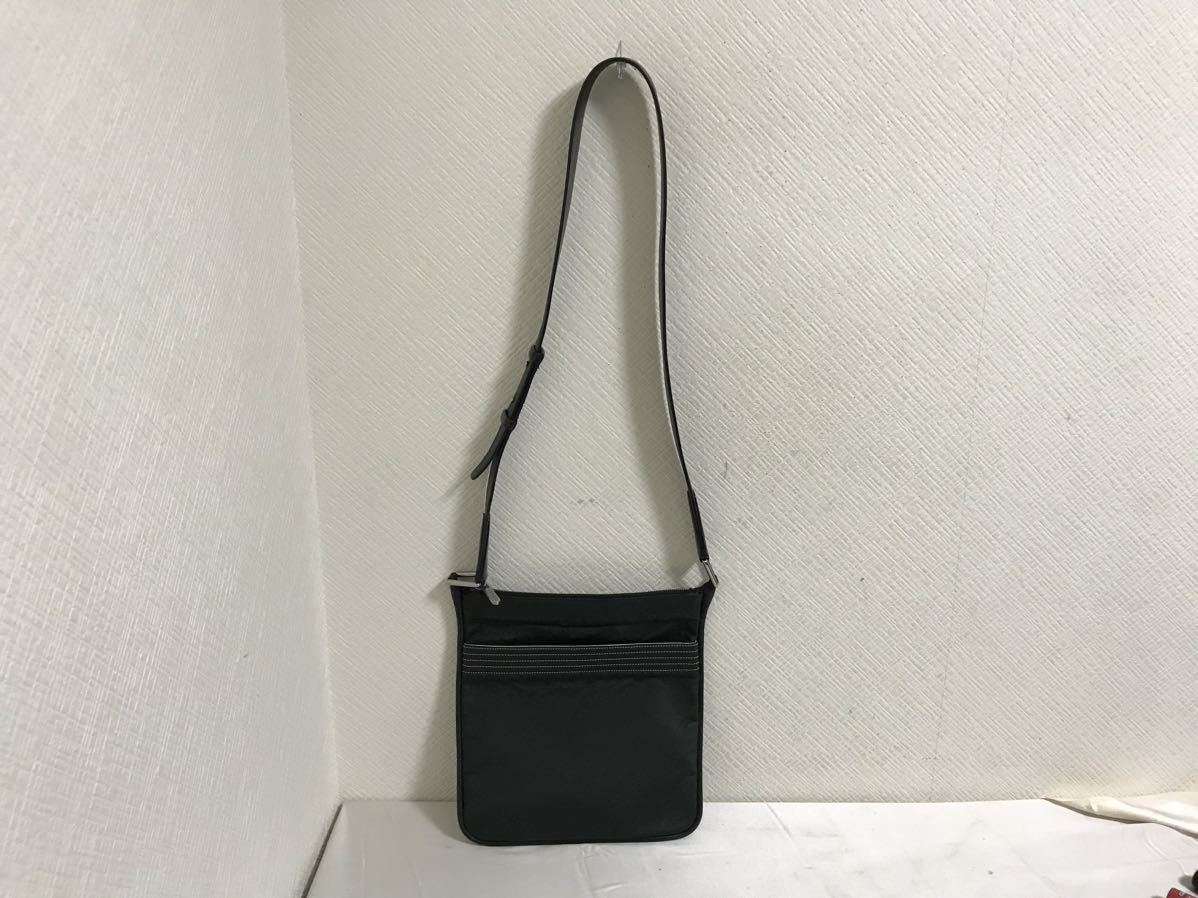 本物ロエベ LOEWE ロゴショルダーバッグボディバック黒ブラックメンズレディースメッセンジャーポシェット_画像1