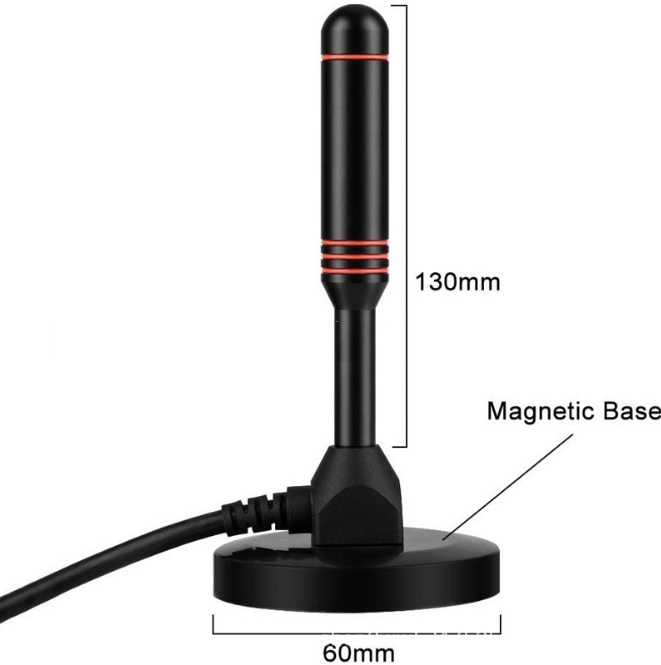 ブースター内蔵 室内アンテナ カー テレビ アンテナ 地デジアンテナ TV ロッド ワンセグ フルセグ ポータブル UHF VHF 車載,_画像2