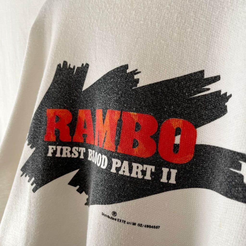 80s RAMBO : FIRST BLOOD PART Ⅱ スウェット L ビンテージ 80年代 ランボー / 怒りの脱出 トレーナー ムービー オリジナル ヴィンテージの画像6