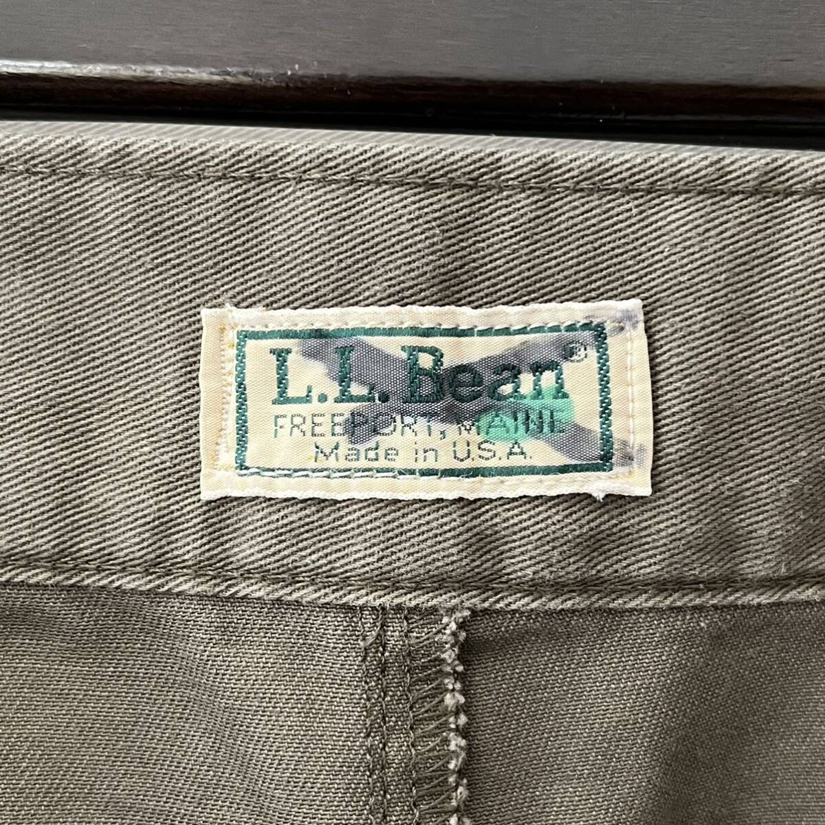6117円 80s LL Bean コットンツイル グルカショーツ 表記 W36 6117円 80s LL Bean コットンツイル グルカショーツ 表記 W36