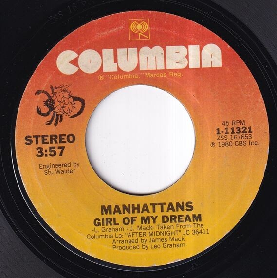 Manhattans - Girl Of My Dream / The Closer You Are (A) M519_7インチ大量入荷しました。