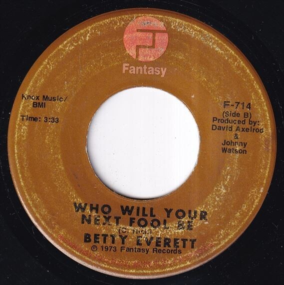 Betty Everett - Sweet Dan / Who Will Your Next Fool Be (B) N122の画像2