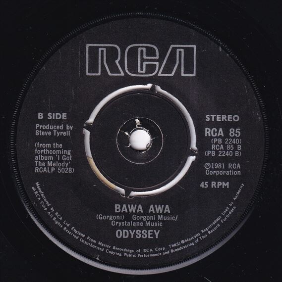 Odyssey - Going Back To My Roots / Bawa Awa (A) N166_7インチ大量入荷しました。