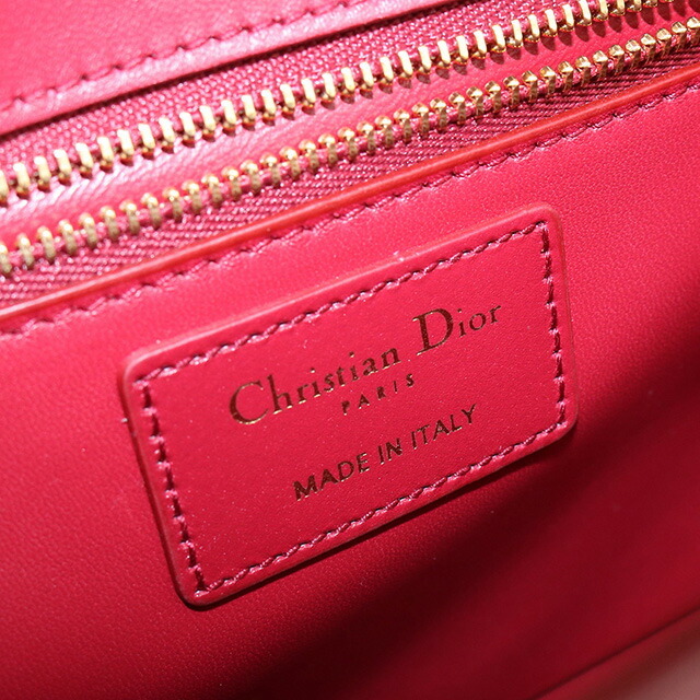 中古 クリスチャンディオール 斜め掛け ショルダーバッグ レディース ブランド Christian Dior 30モンテーニュ レザー レッド_画像7