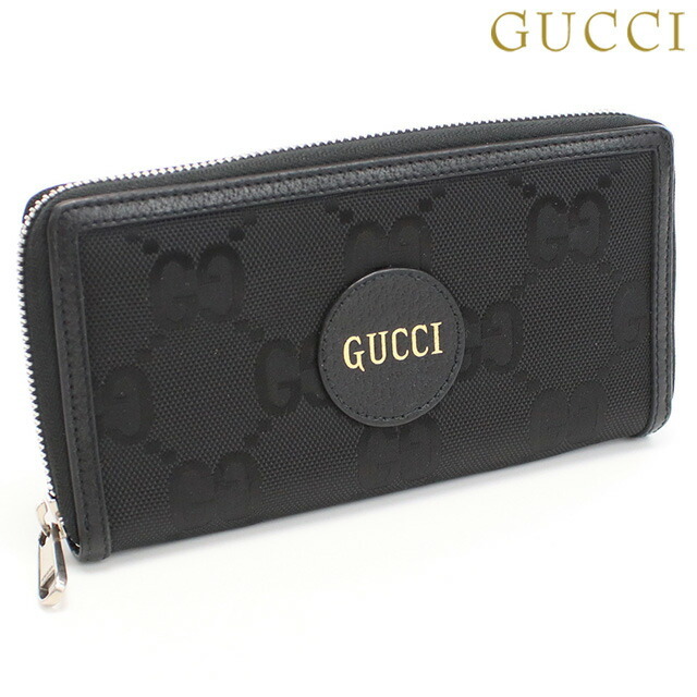 中古 グッチ 長財布ラウンドファスナー ユニセックス ブランド GUCCI オフザグリット サイフ ナイロン 625576 ブラック