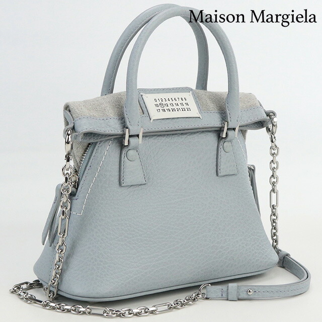 中古 メゾンマルジェラ ハンドバッグ レディース ブランド Maison Margiela 5AC マイクロバッグ レザー ブルー