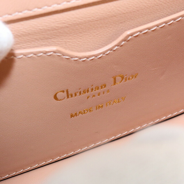 中古 クリスチャンディオール 斜め掛け ショルダーバッグ レディース ブランド Christian Dior カーフスキン ピンク_画像7