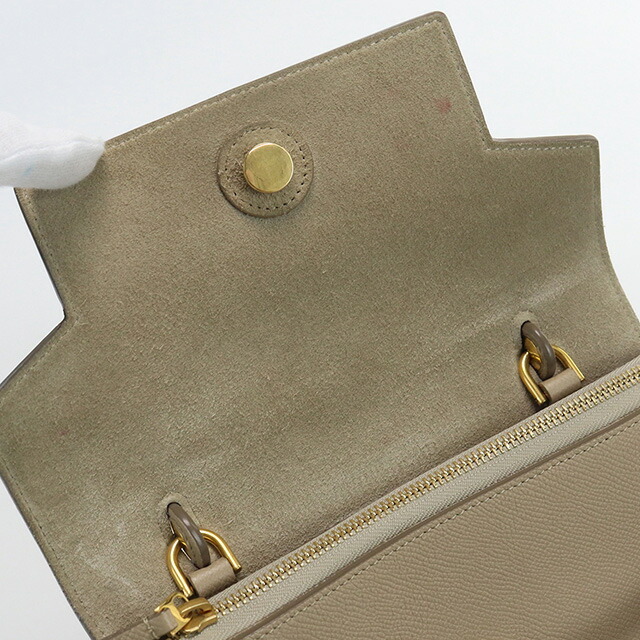 中古 セリーヌ ハンドバッグ レディース ブランド CELINE マイクロ ベルトバッグ カーフ 18015 3ZVA 18LT ベージュ バッグ_画像7