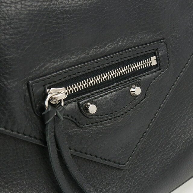  б/у Balenciaga наклонный .. сумка на плечо женский бренд BALENCIAGA XS кожа 398815 черный сумка 