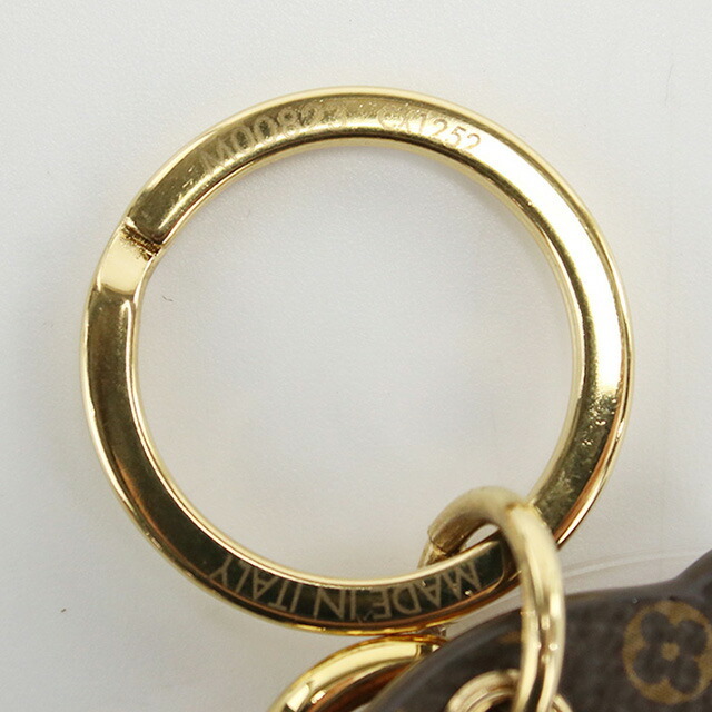  used Louis Vuitton key ring unisex brand LOUIS VUITTONporutokre*ota- metal M00823 Brown small articles 