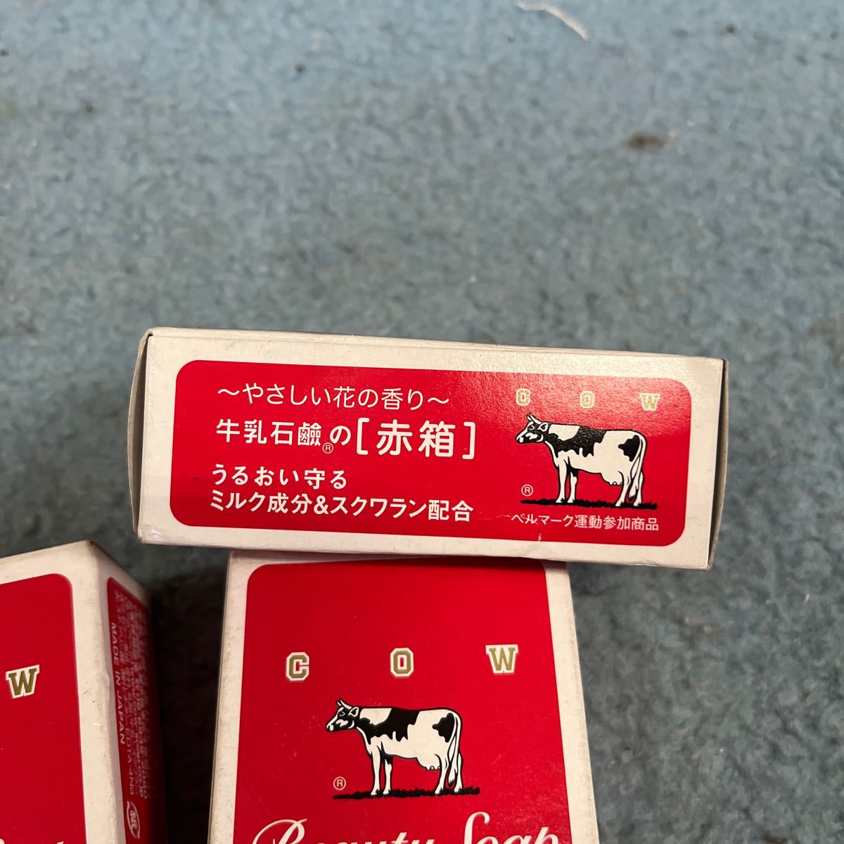 COW 牛乳石鹸 赤箱 3点セット Beauty Soap 固形石鹸 石鹸 レトロ_画像2