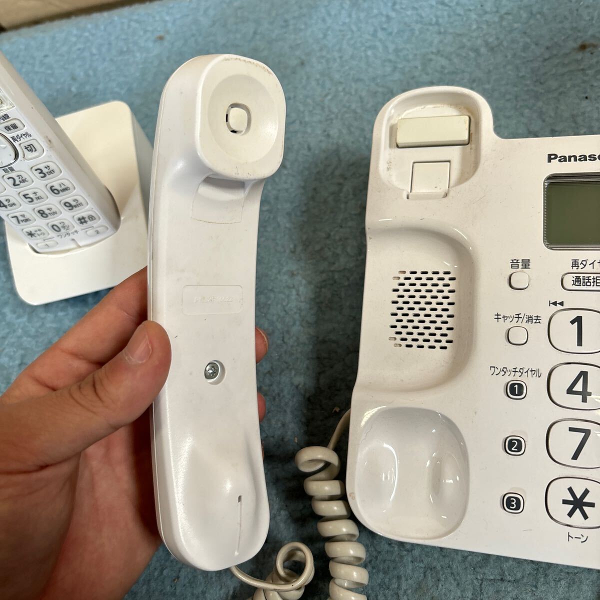 Panasonic コードレス電話機 子機付き VE-GD21-W ホワイト 親機 動作確認あり 中古_画像7